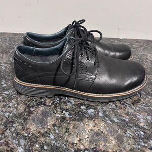 Merrell Realm Black Leather Lace Shoes Mens 10.5 EUC Oxford Dress Shoe